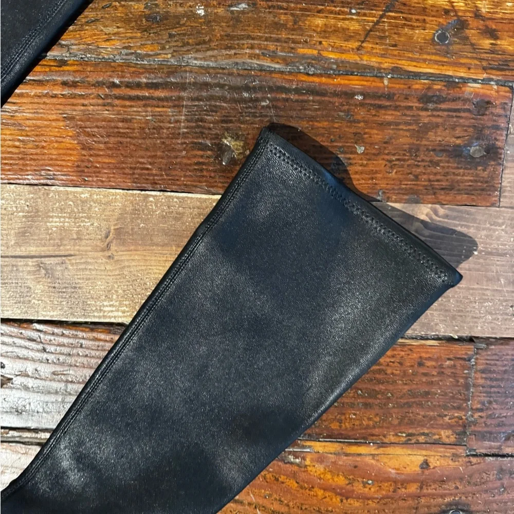 Coach Britney Pull on Boots, Black Leather Boots, Size 6, Button Details - Picture 9 of 11